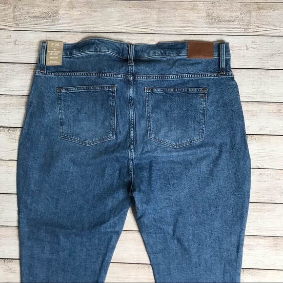 NWT Madewell "The Eco Collection" 9" High-Rise Skinny Jeans Size W34 - Picture 11 of 16